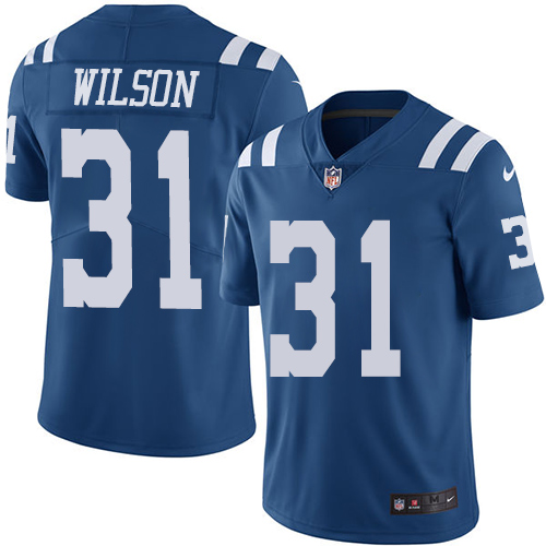 Indianapolis Colts #31 Limited Quincy Wilson Royal Blue Nike NFL Youth Rush Vapor Untouchable Jersey